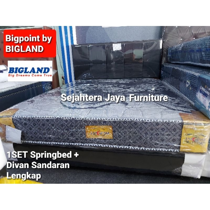 SET Springbed Bigpoint by Bigland + Divan Sandaran (BONUS 2 BANTAL)