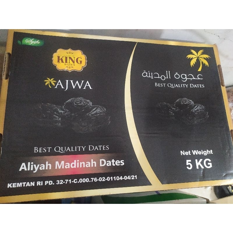 

Kurma Ajwa Jumbo Syifa 5kg Kurma Nabi Ajwa Madinah Premium King Dates