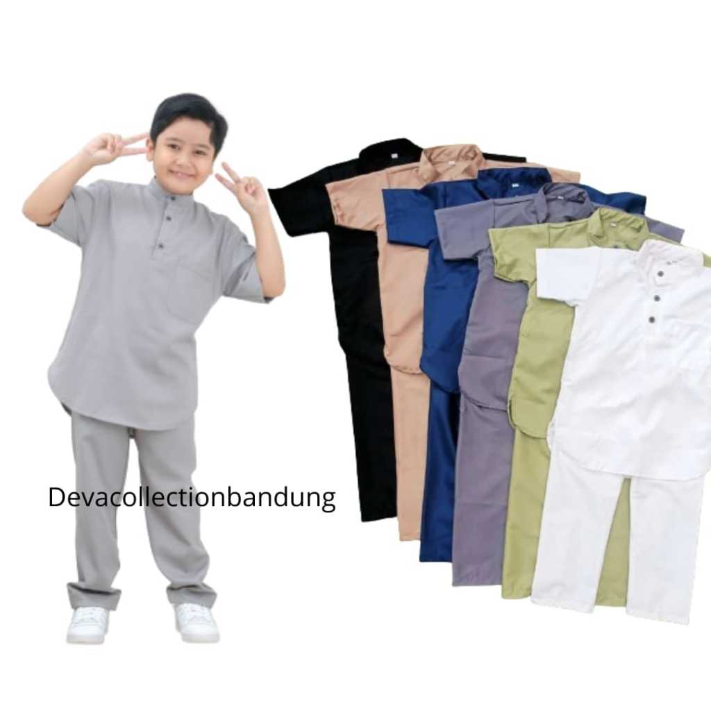 setelan baju koko polos anak laki laki usia 2 - 13 tahun
