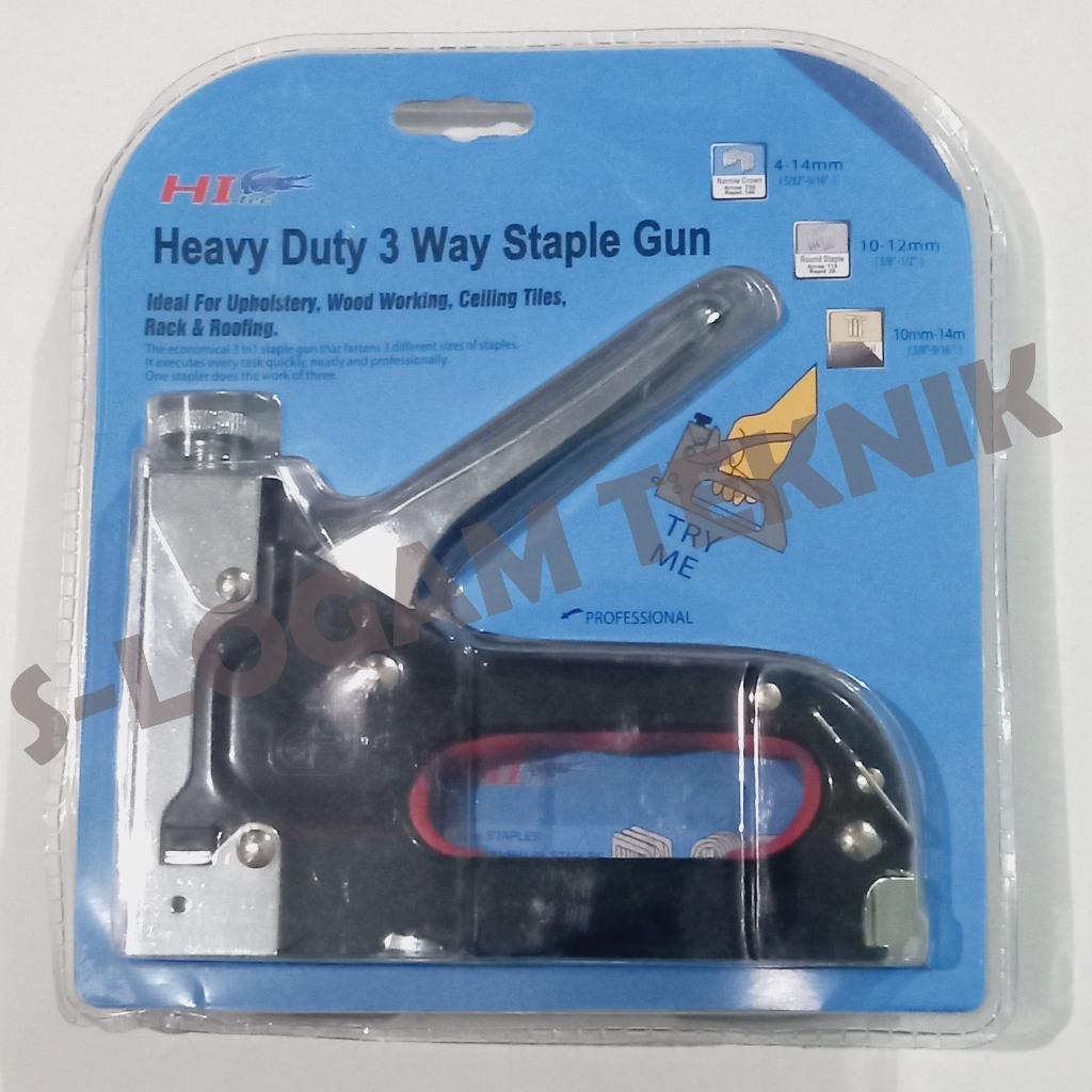 

Staples Gun Tacker 3 in 1 HI-TEC Stapler Tembak Jok Kayu Hekter 3 Way