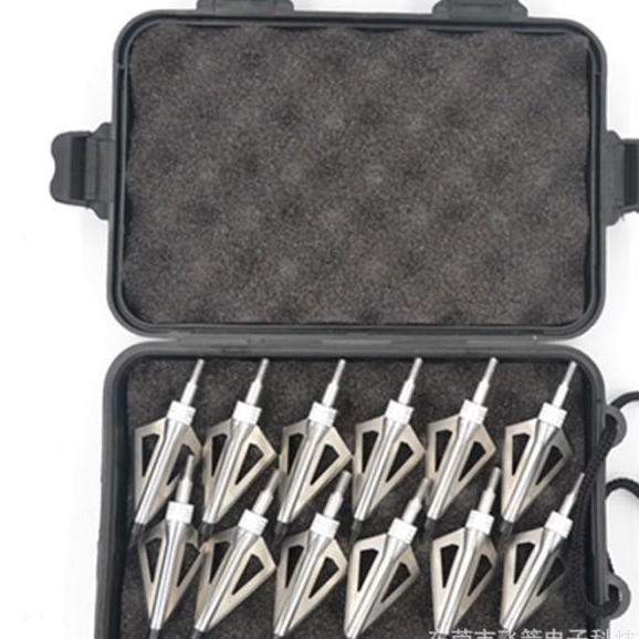 Arrow Broadhead Silet 3 Mata + Box - Point Anak Panah Berburu Tajam