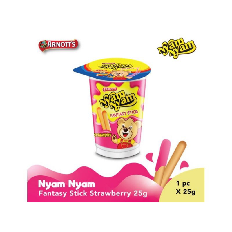 

[ 3 Pcs ] Nyam Nyam Fantasy Stick Strawberry 25gr / NyamNyam