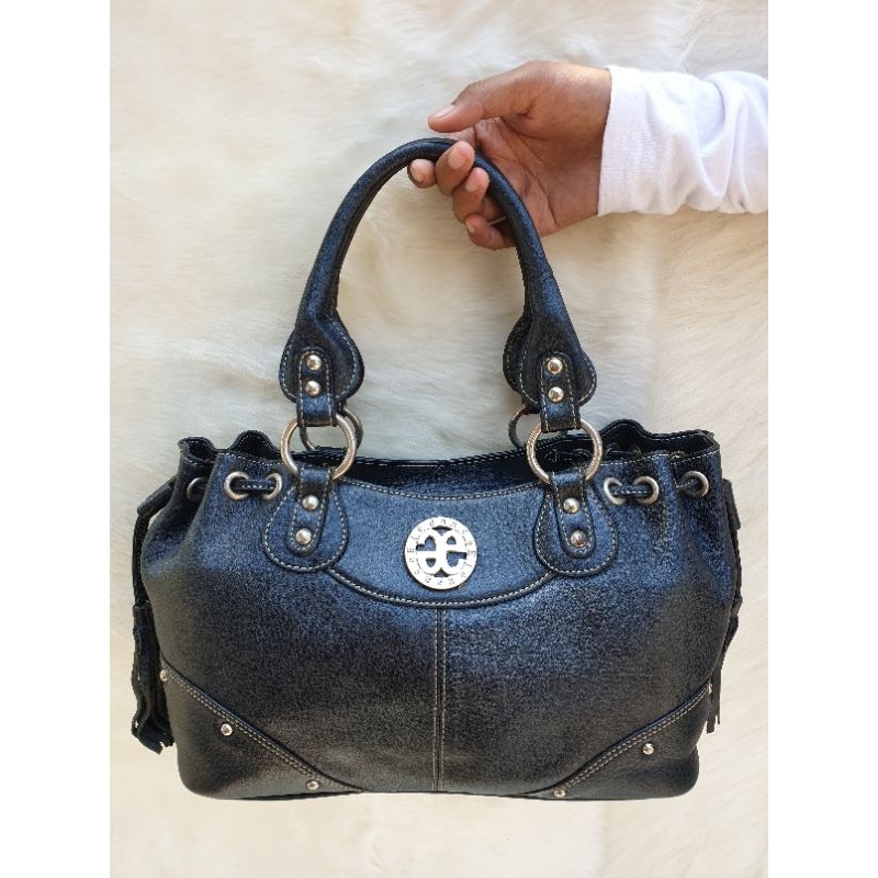Elegance Tas Hitam Handbag Kulit Asli Wanita