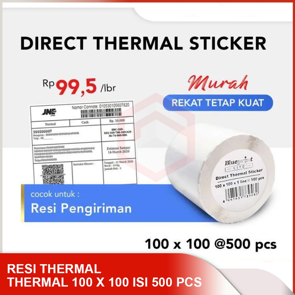 

resi thermal / Kertas Sticker Thermal Label Barcode 500 pcs 100x100 / resi thermal 100x100 cm isi 500 pcs / LABEL STICKER THERMAL 100 X 100 BARCODE 100X150 UKURAN A7 / kertas resi thermal / kertas resi thermal 100 X 100 isi 500 pcs Kertas label thermal