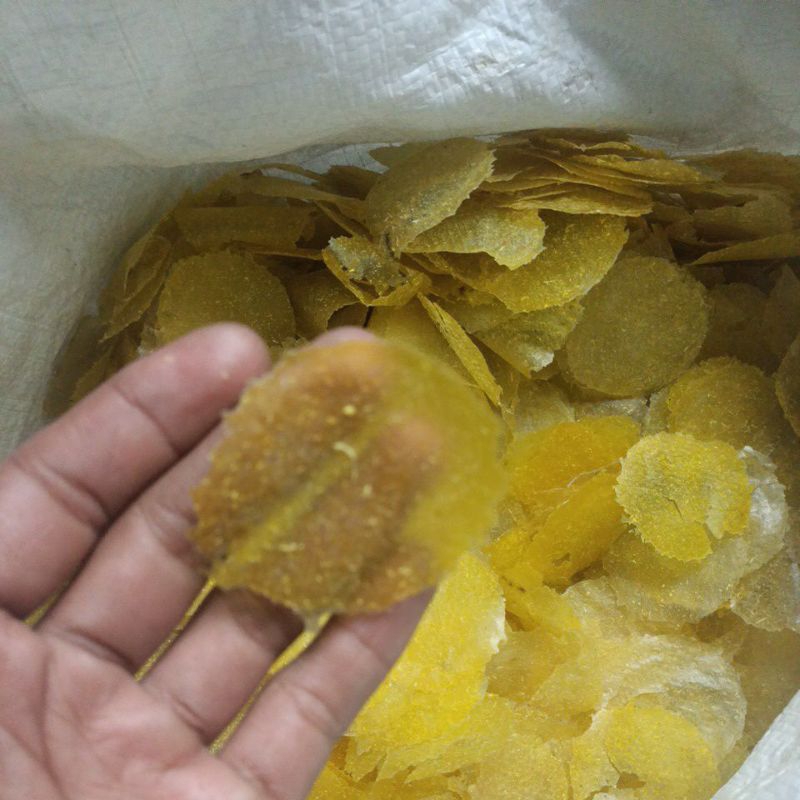 

Kripik kaca mentah warna kuning jagung manis 500gr