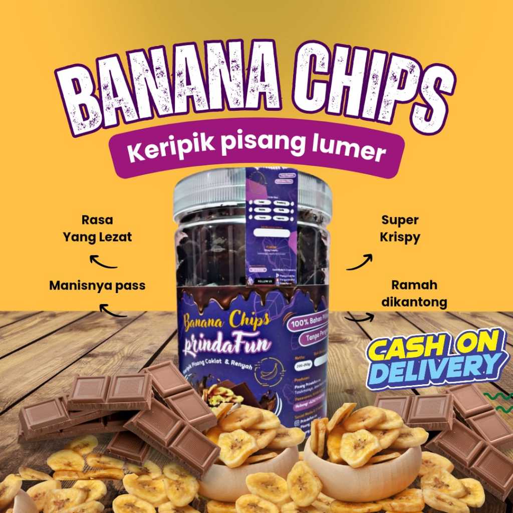 

[PRINDAFUN] - Banana Chips - Keripik Pisang Lumer - 400gr