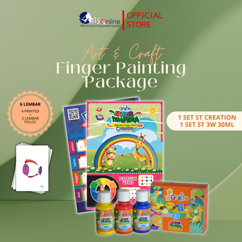 

GRAFIE SET MELUKIS Finger Painting Super Tempera 3 Warna 30ml