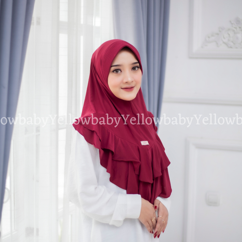 Kerudung Bergo dewasa / Jilbab instan dewasa Maryam / Hijab Bergo Dewasa / Jilbab Bergo Jersey Premi