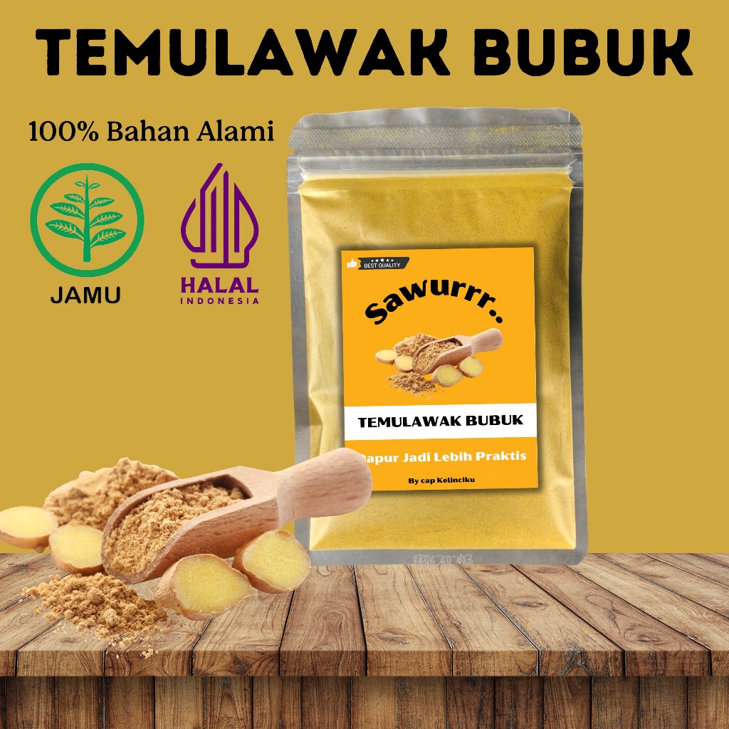 

TEMULAWAK BUBUK ASLI ISI 50GRAM BUMBU DAPUR sawurrr REMPAH CURCUMA POWDER