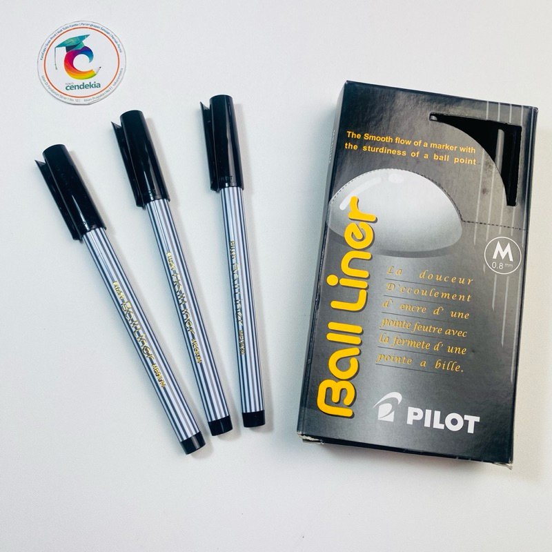 

Pulpen PILOT Ball Liner Hitam Medium 0.8mm - 1 pcs