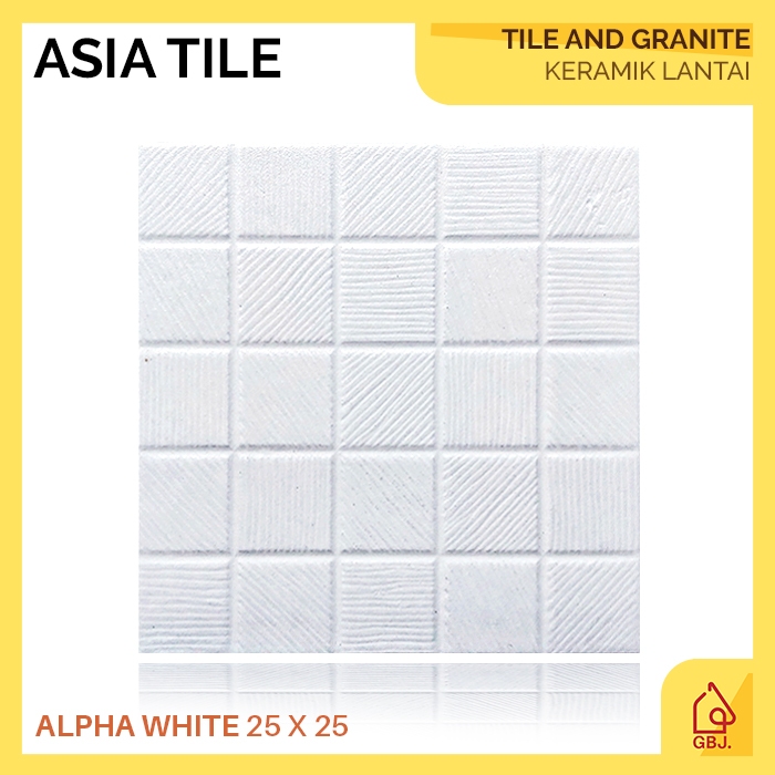 KERAMIK ASIA TILE 25 X 25 ALPHA WHITE / KERAMIK LANTAI KAMAR MANDI