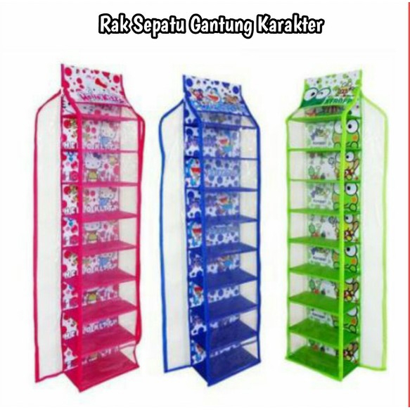 RAK SEPATU GANTUNG KARAKTER | GANTUNGAN SEPATU SANDAL ANAK CANTOLAN DINDING JUMBO | RAK SEPATU GANTU