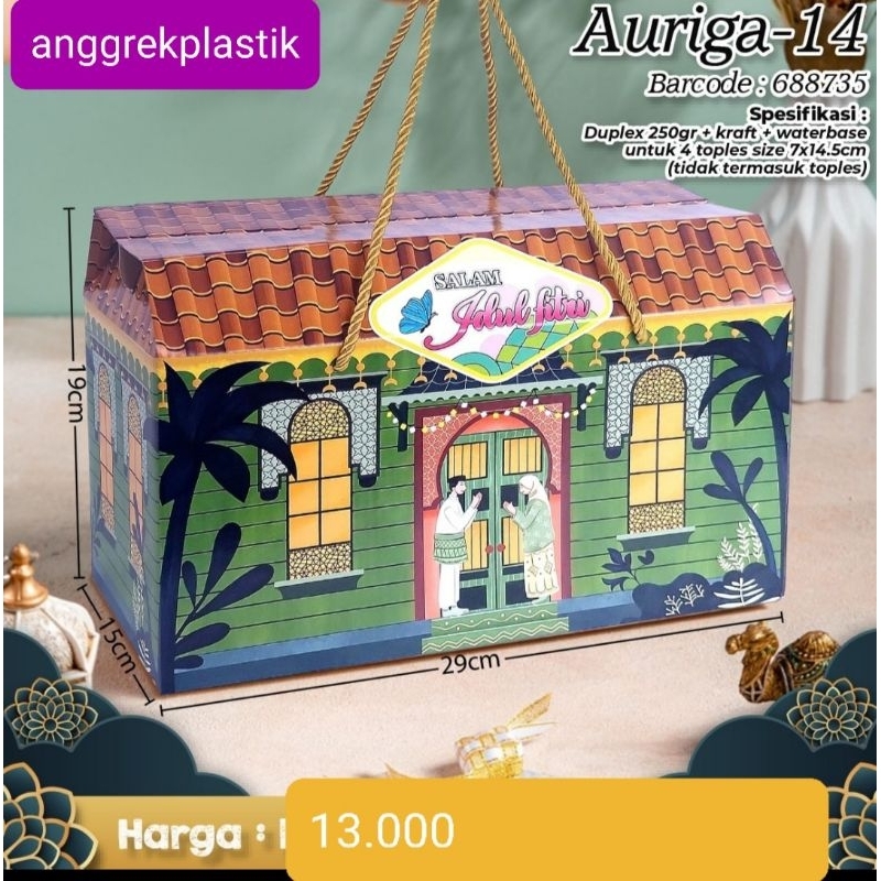 

box dus 4 toples kue kering lebaran idul fitri auriga