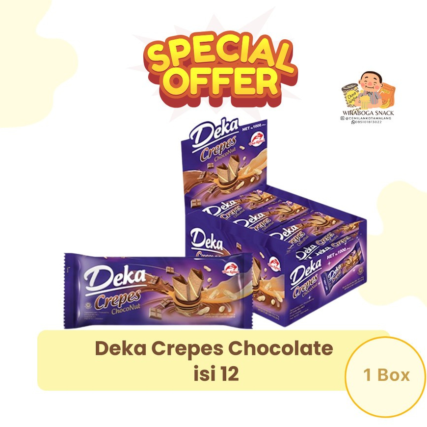 

Deka Crepes 14 Gr (1Box Isi 12 Bks) INSTAN ONLY (Gojek/Grab)