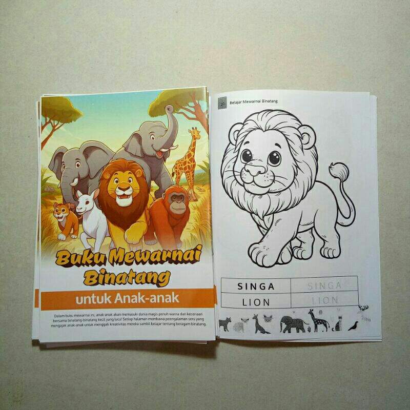 

Buku Mewarnai Binatang, Buah, dan Sayuran A5 - 12 Halaman