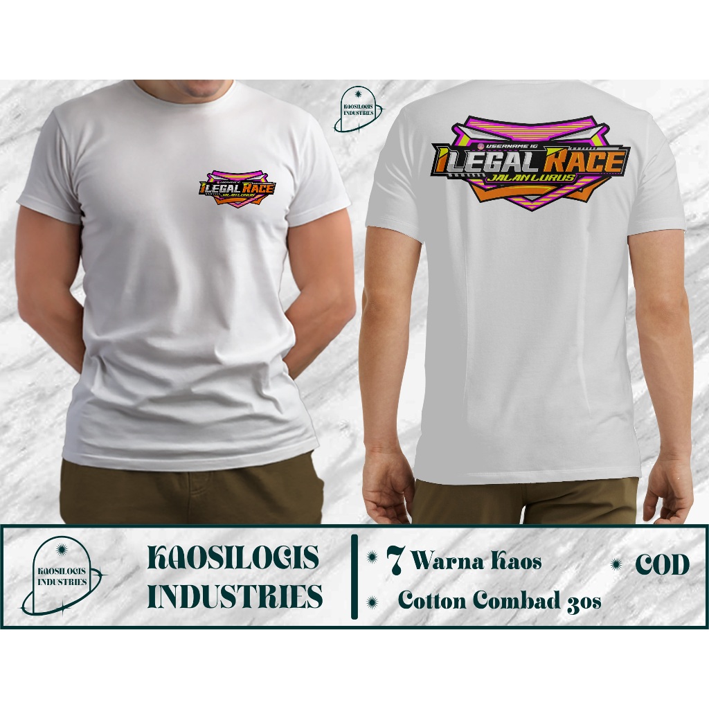 Kaos Baju Ilegal Race Free Nama IG Racing Culture Terbaru 2023