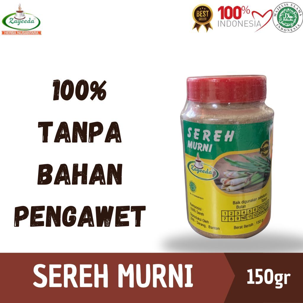 

SEREH BUBUK MURNI / SEREH BUBUK MINUMAN / LEMONGRASS POWDER / REMPAH / 100% TANPA BAHAN PENGAWET
