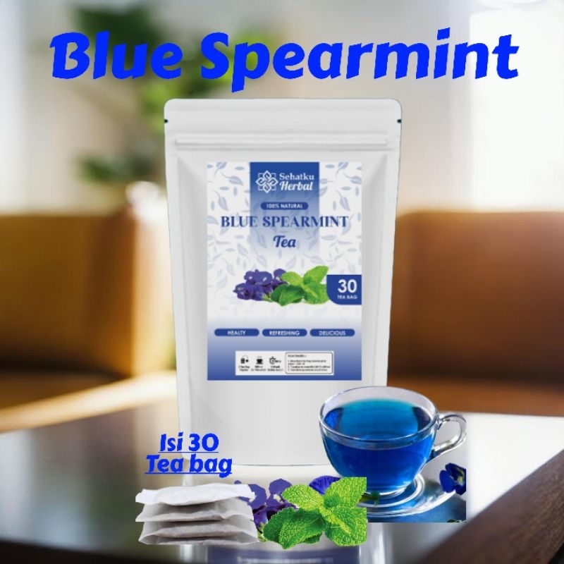 

Blue Spearmint tea : Spearmint with Bunga Telang Isi 30 tea bag