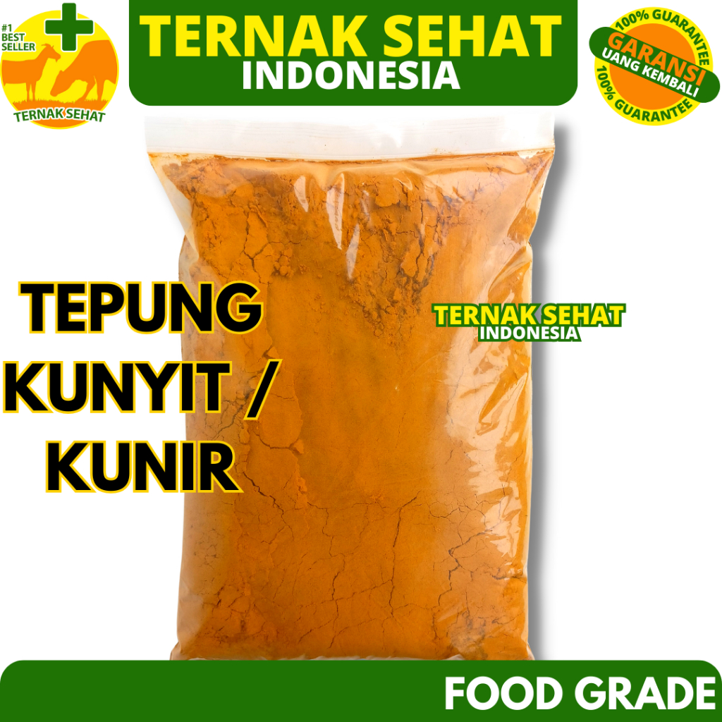 

KUNYIT BUBUK 1 KG FOOD GRADE ORIGINAL - Tepung Bubuk Kunir kunyit Murni 100% Asli