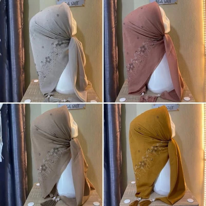 Penawaran Terbatas HIJAB SEGIEMPAT PAYET SWAROSKY TASEL KERUDUNG PESTA HIJAB PAYET MEWAH