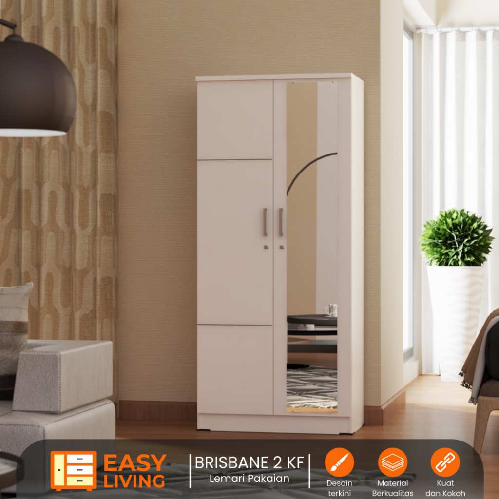 Lemari baju 2 pintu ready stok lemari kaca full lemari baju gantung brisbane