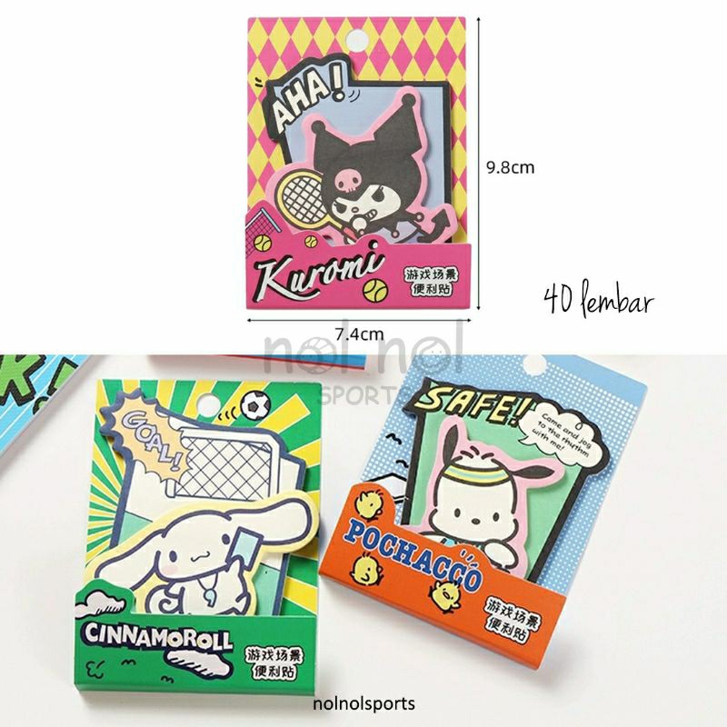 

NNS SANRIO sports edition bookmark / pembatas buku / stiker hello kitty kuromi pochacco Cinnamoroll tenis basket kasti