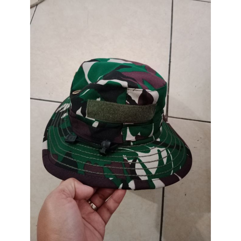 topi rimba pelbet kawat  tni