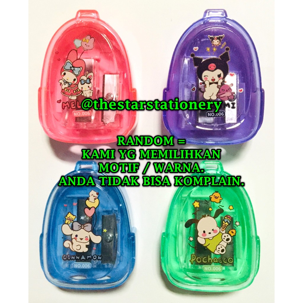 

(1 Biji) GROSIR Rautan Sanrio 006 2 Lubang / Rautan Murah / Rautan Fancy Sanrio / Serutan Sanrio