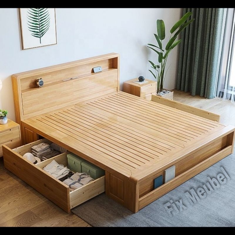 tempat tidur minimalis modern laci dipan minimalis laci 140 160 180 200