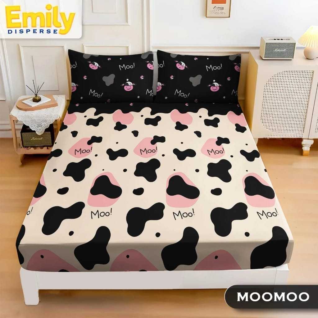 SPREI MOTIF SAPI MOO MOO// SEPREI MOTIF SAPI LUCU SEPREI MOTIF MILKY COW SPREI MOO