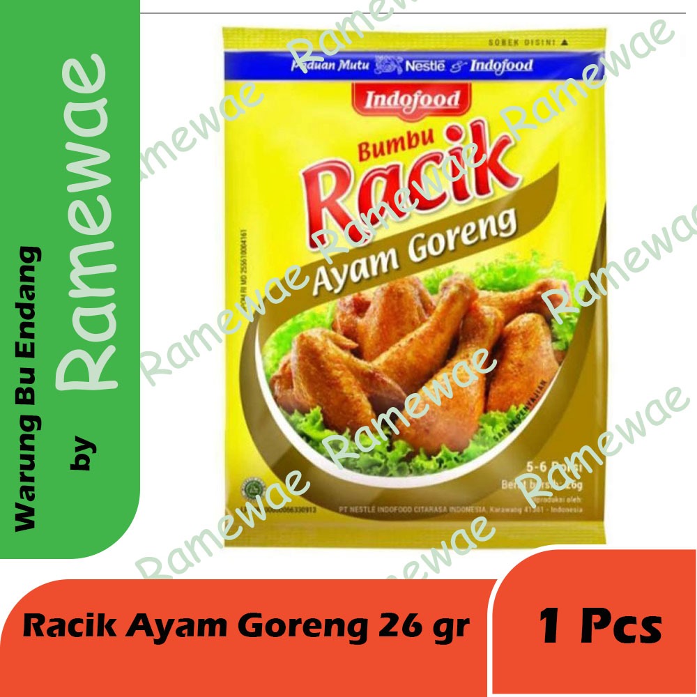 

Indofood Bumbu Racik Ayam Goreng Nasi Goreng Sop Sayur Asem Tempe Goreng