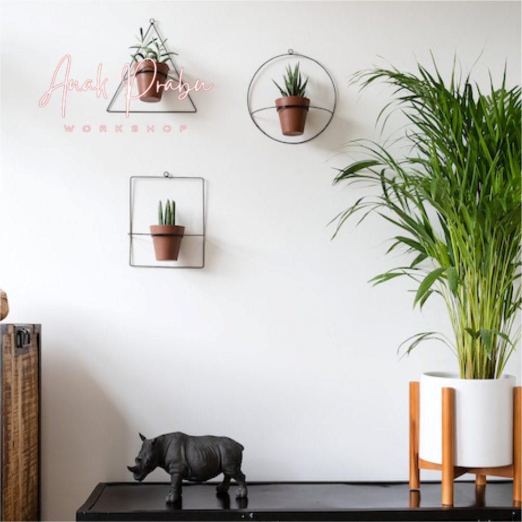 RAK POT TANAMAN Hanging  Gantung Bahan Besi pagar Balkon Taman Vas Bunga