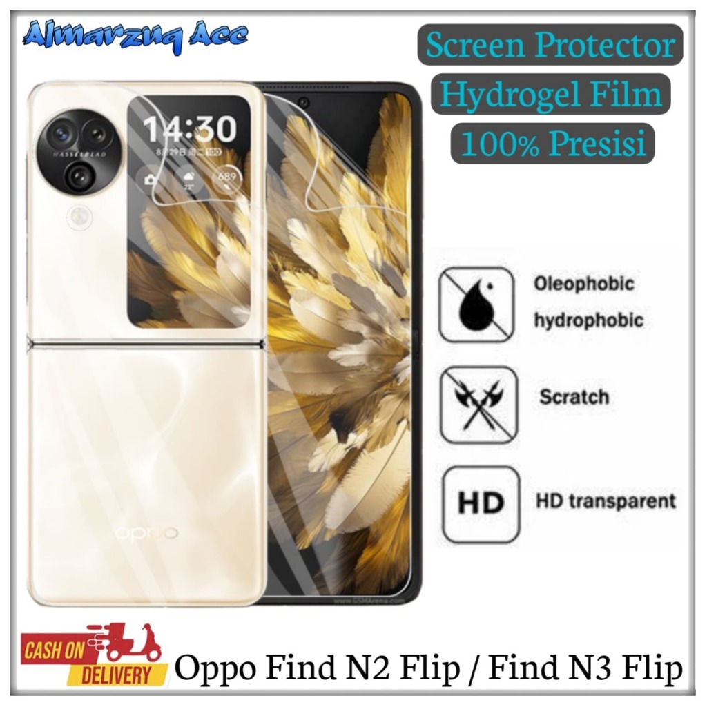 Screen Protector Hydrogel Clear Oppo Find N2 Flip Find N3 Flip Anti Gores HP Full Cover