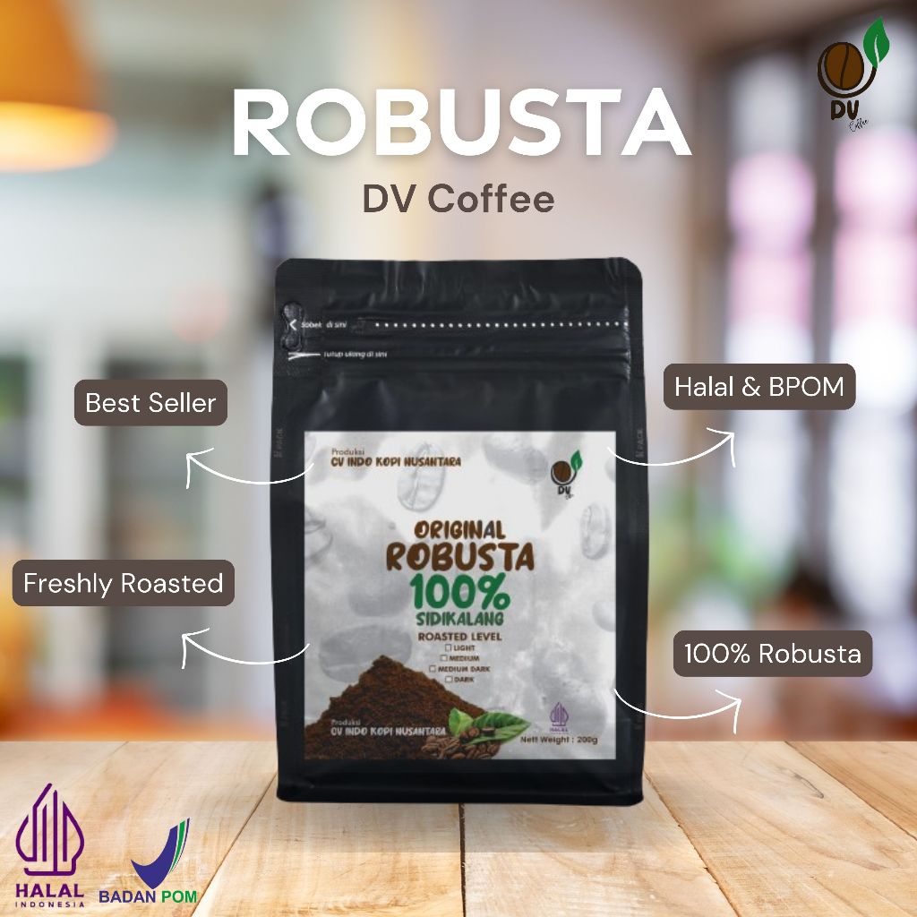 

DV Coffee Robusta 100% - 200 gram