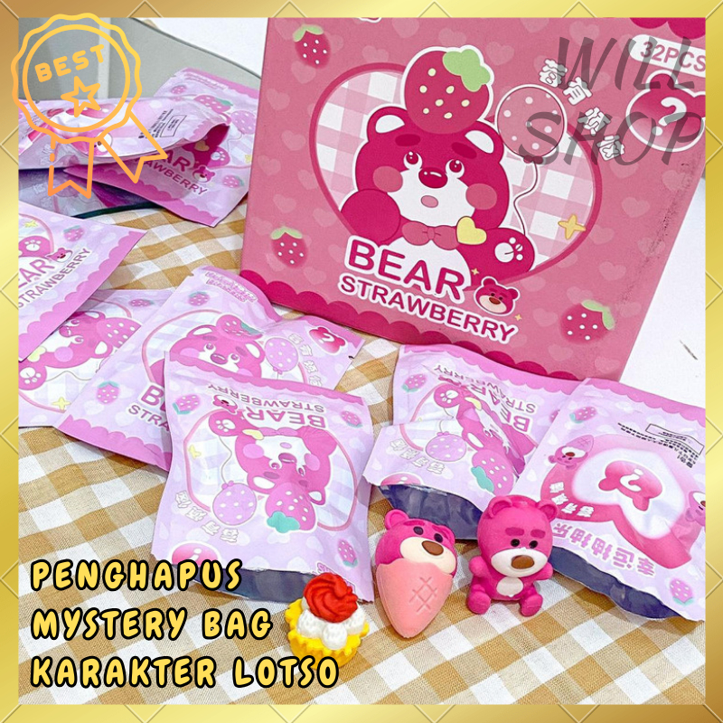

BUNDLING 1 BOX ISI 32 PENGHAPUS LOTSO TOY STORY MYSTERY BAG SETIP HAPUSAN MISTERI PACK IMUT GROSIR TERMURAH
