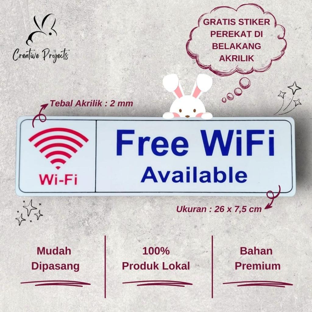 

Sign Akrilik Free Wifi Available | Sign Acrylic
