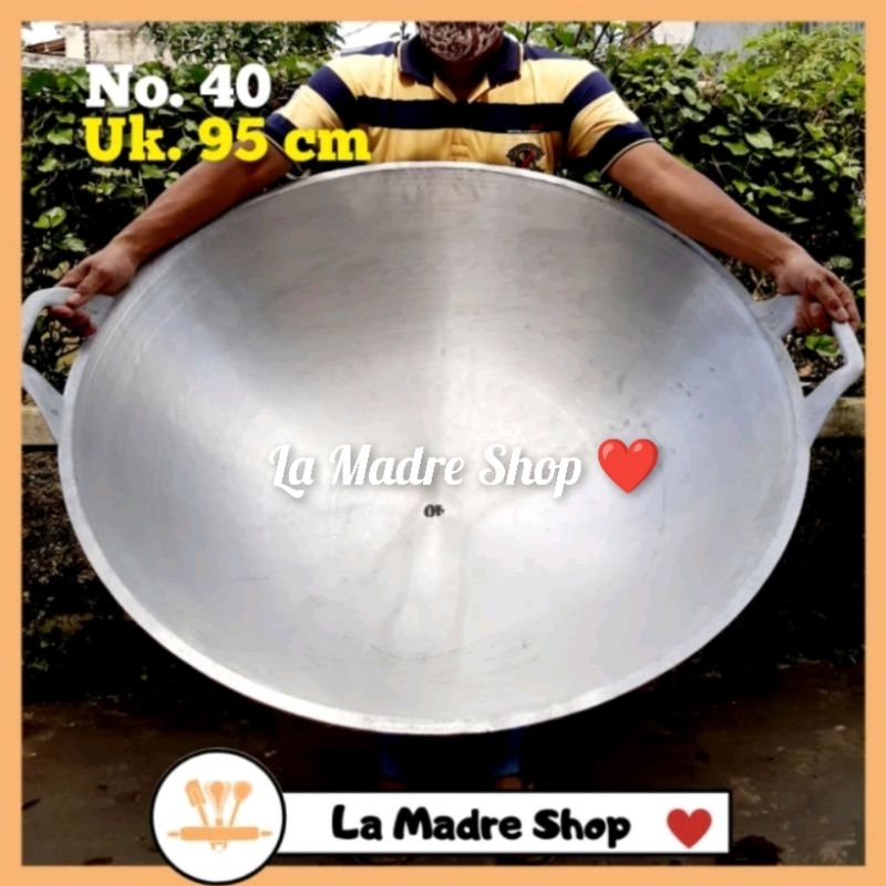 WAJAN KUALI Kancah Penggorengan Alumunium Tebal - No. 40 (95 cm)