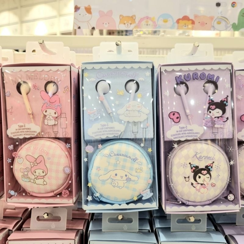 SPECIAL SALE MINISO SANRIO CHARACTERS TYPE-C IN EAR EARPHONES / HEADSET