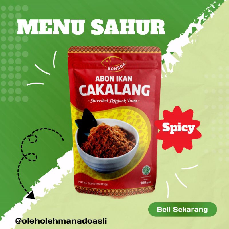 

Abon Ikan Cakalang Manado pedas 100 Gram