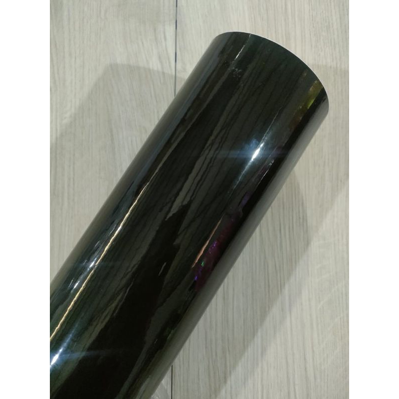 stiker skotlet hitam glossy 1 meter murah