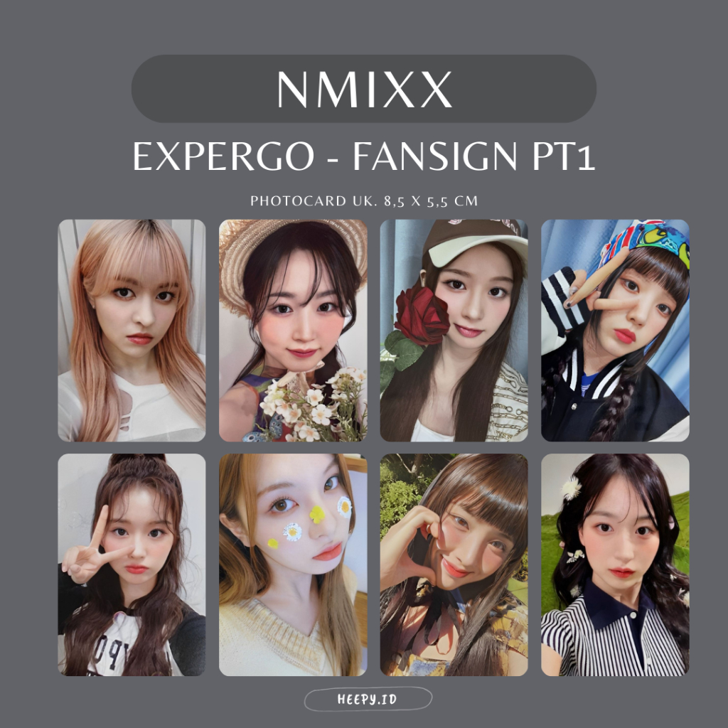 REPLIKA PHOTOCARD NMIXX EXPERGO FANSIGN PART 1 -  Replika Photocard Nmixx Lily Haewon Sullyoon Bae J