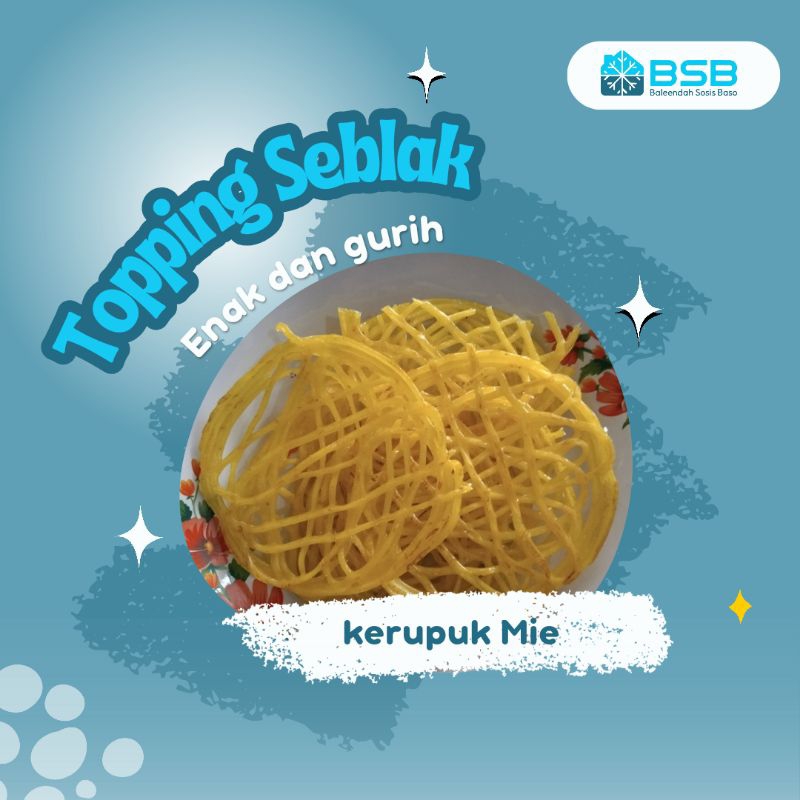 

Kerupuk Mie | 220 gram | topping enak renyah