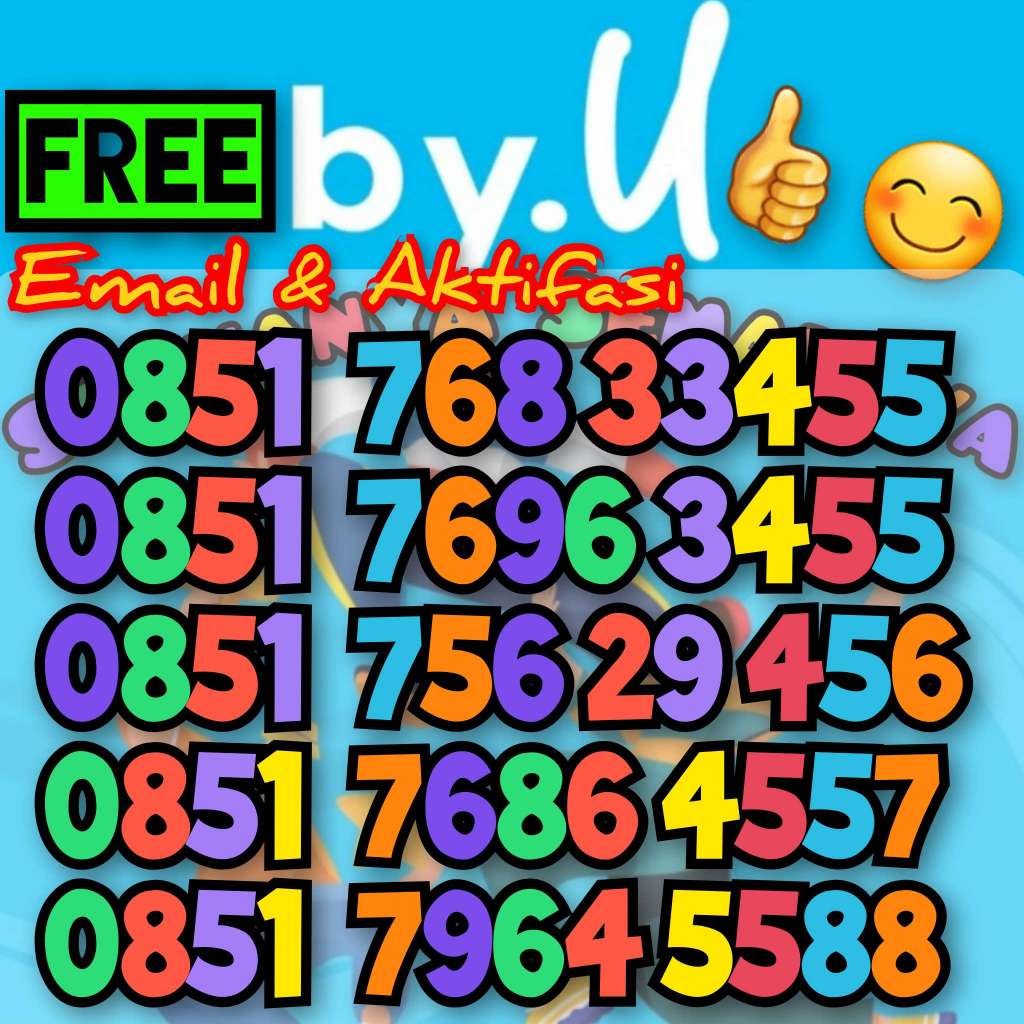kartu perdana byu unlimited 2mbps 30 hari by.u nomor cantik byu 2mbps