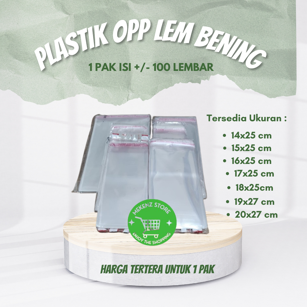 Plastik Opp Seal Lem Roti Undangan Souvenir Masker 14x25 15x25 16x25 17x25 18x25 19x27 20x27 21x27 2