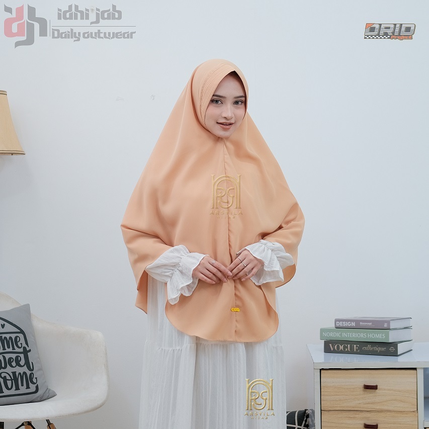 Khimar Pet | Hijab Jilbab Instan Syari Bahan Wolfis Premium Antem Anti Tembem Ukuran Jumbo XXL