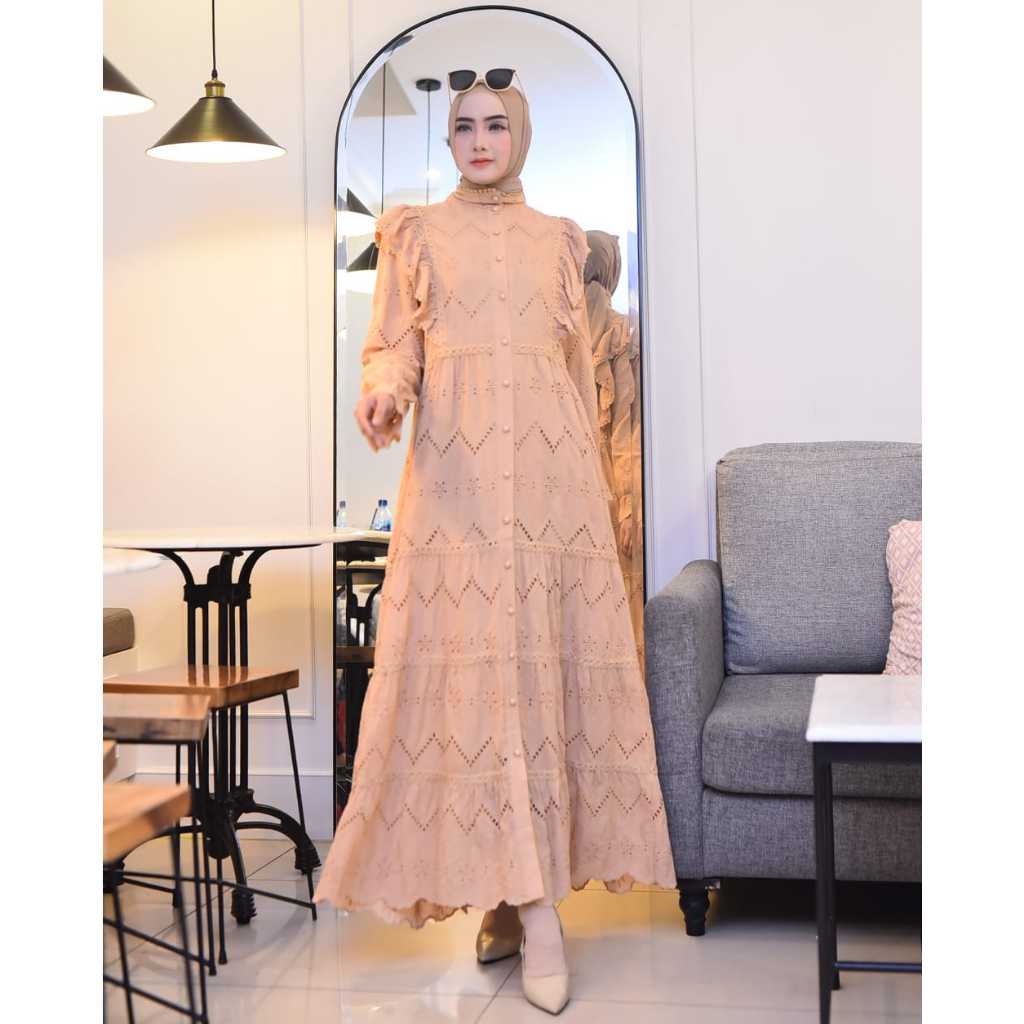 Alanka - Pakaian import Wanita Muslim Katun Bolong full Furing