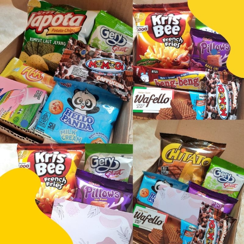 

Hampers snack mini hemat / snackbox mini / hampers ulang tahun