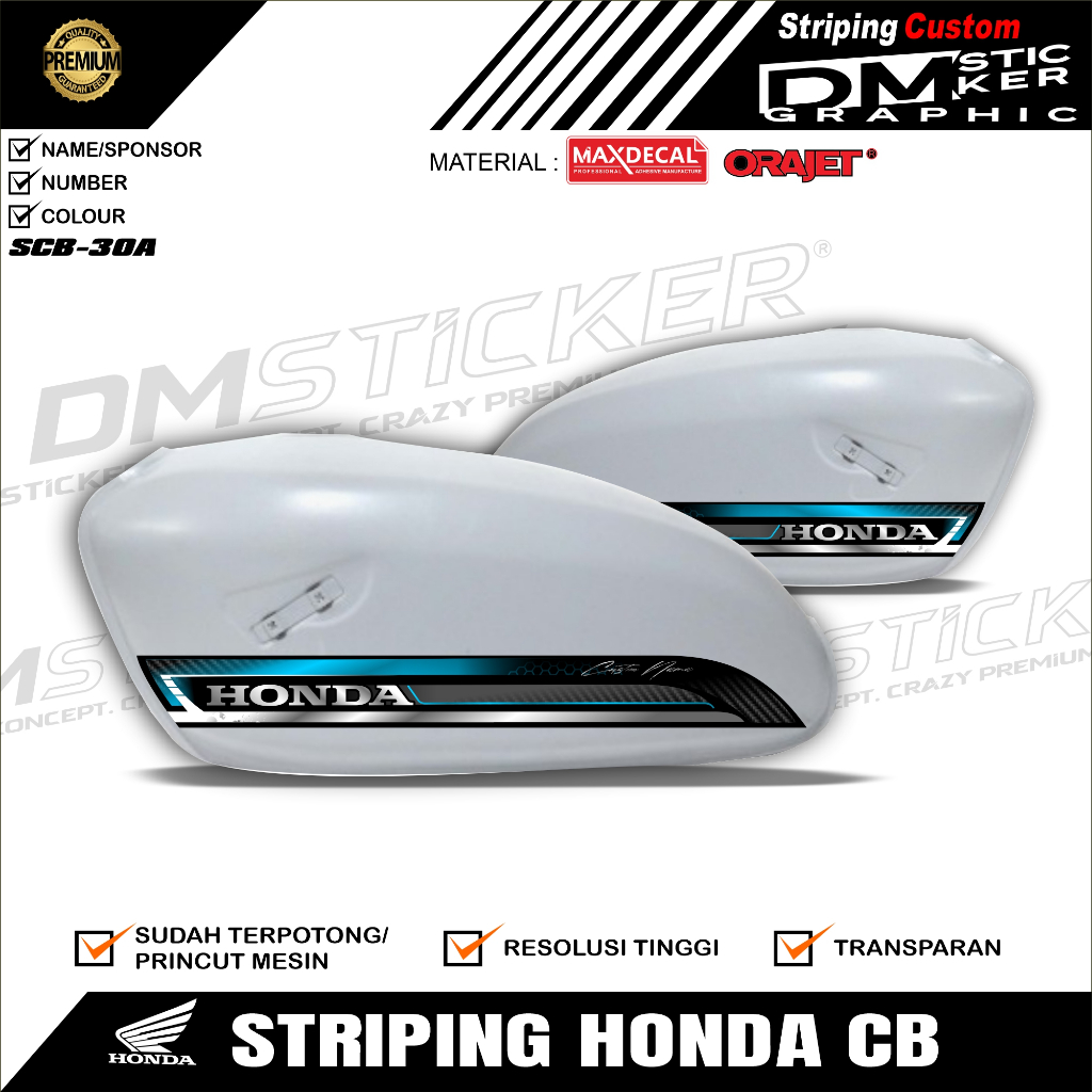 STRIPING CB GLATIK STICKER CB GLATIK MURAH KODE - SCB 30