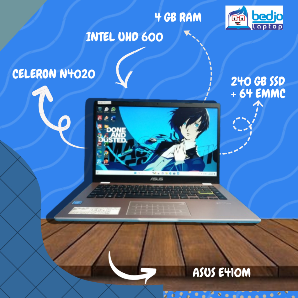 Laptop Asus E410M, CELRON N4020, Laptop Asus Second, Laptop Asus Murah