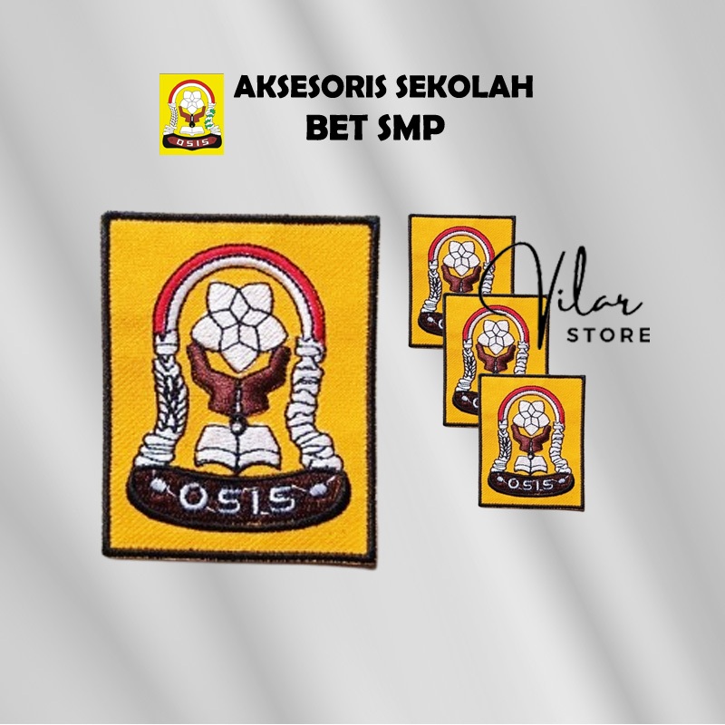 Bet SMP Sekolah Bedge Logo OSIS Perlengkapan Sekolah